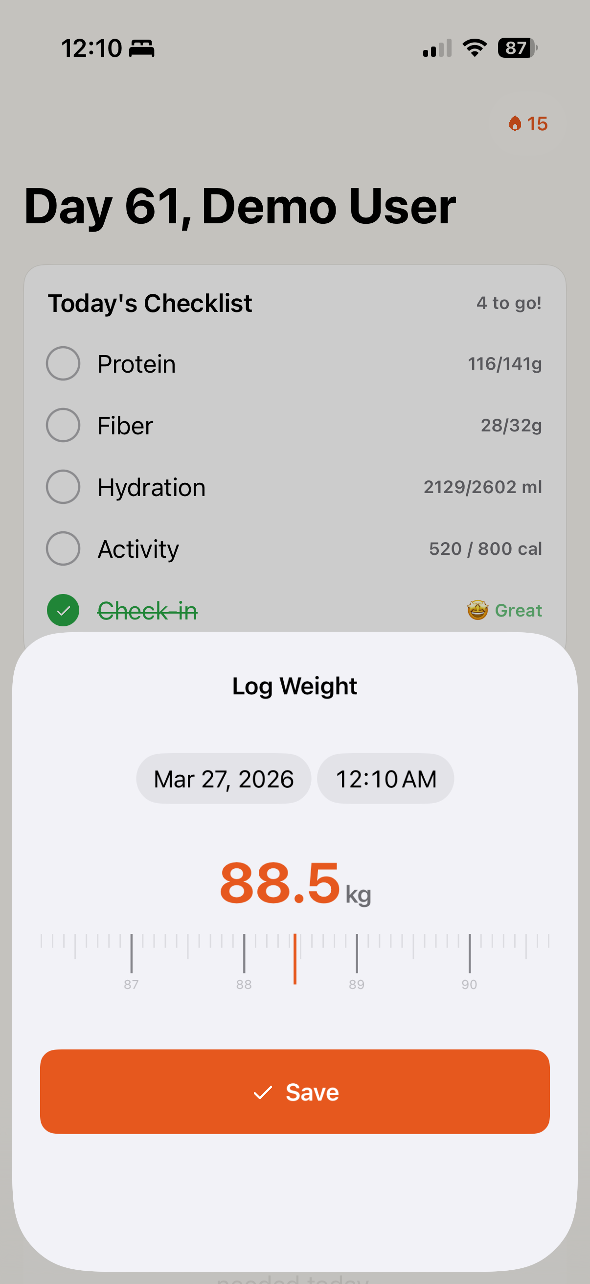Phaze Body Tracking - Weight Trends & Body Composition