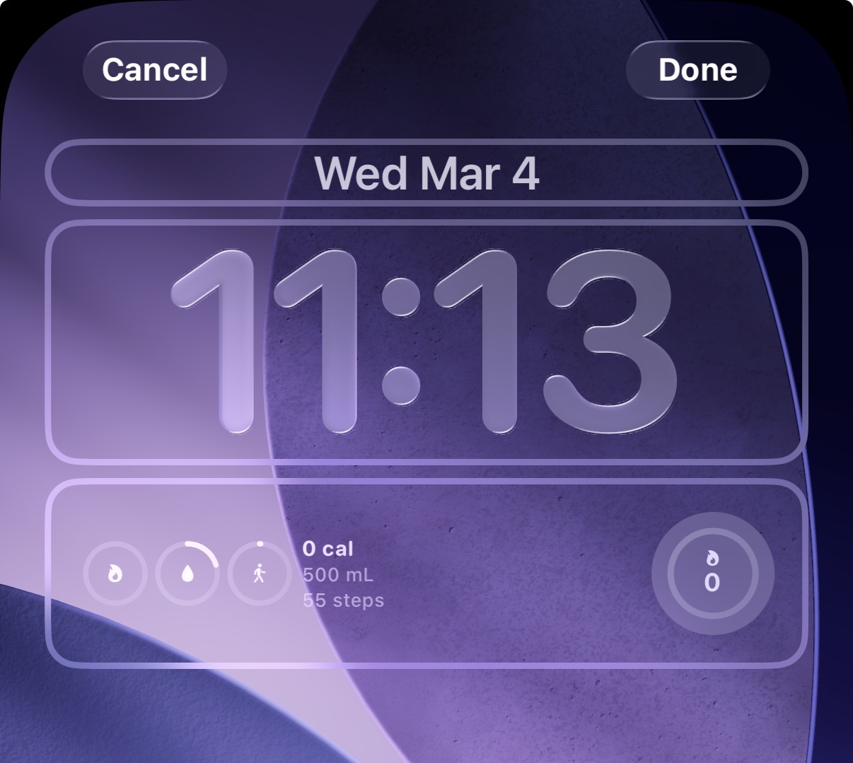 Phaze iOS Lock Screen widget
